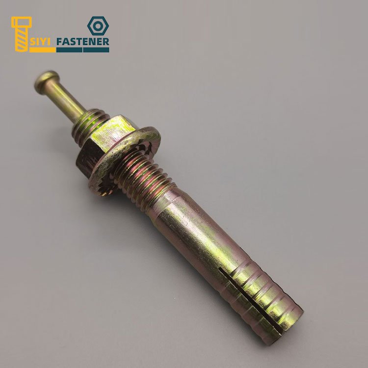 Carbon Steel Yellow Zinc Plated percute anchoram cum Flange Nut